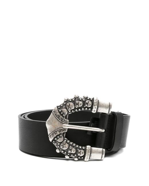 Ba&sh Black Blame Buckle Leather Belt