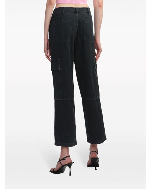 Agolde Blue Jericho Cropped Cargo Trousers