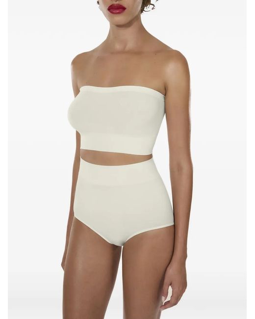 Wolford Natural Seamless Circular-Knit Mini Shorts