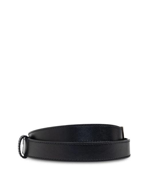 Versace White Logo-Buckle Leather Belt for men