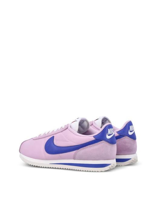 Nike Purple Cortez Logo Sneakers