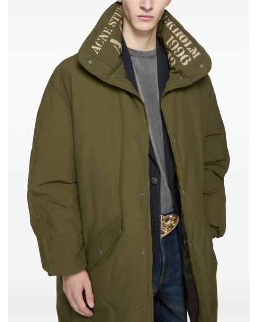 Cappotto Imbottito Con Stampa 1996 di Acne in Green da Uomo