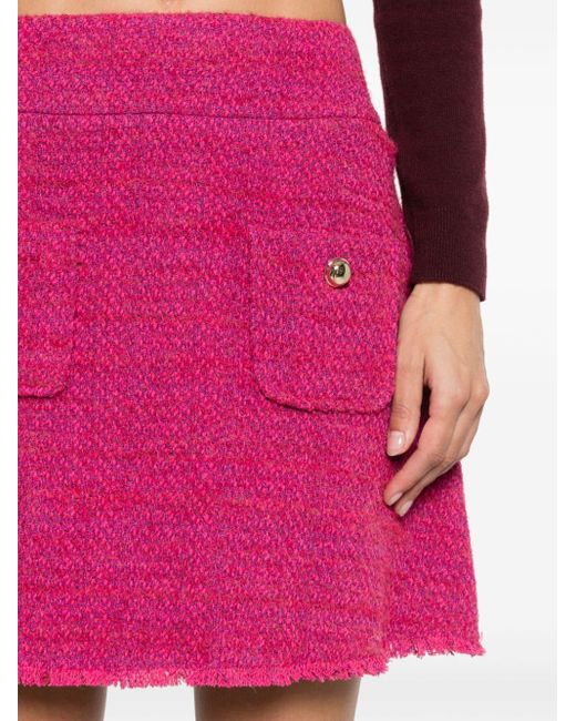 Ba&sh Bonnie Tweed Mini-rok in het Pink