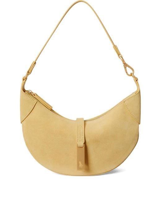 Polo Ralph Lauren Natural Mini Polo Id Suede Shoulder Bag