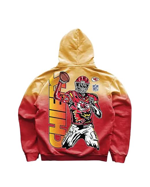 Warren Lotas Red Chiefs Go Ombre-Effect Graphic-Print Hoodie for men
