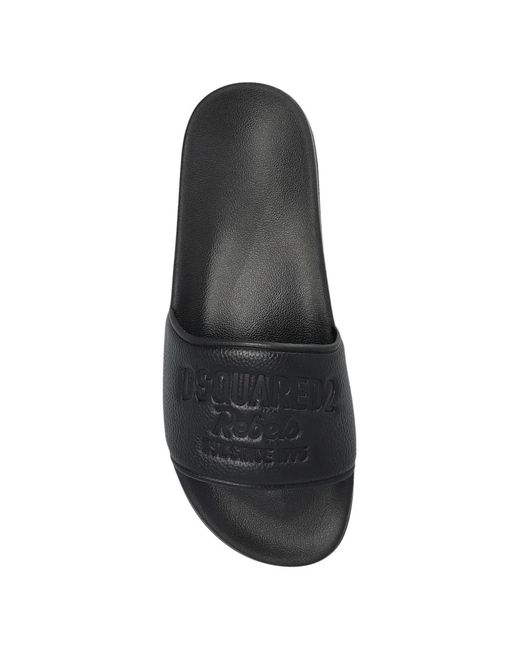 DSquared² Black Rebels Sliders for men