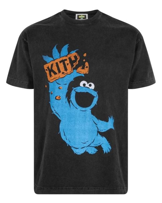 Kith Black Sesame Street Cookie Monster T-Shirt for men