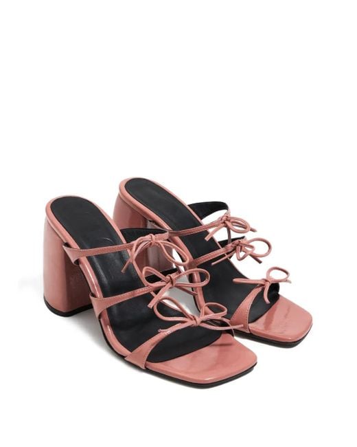 Bimba Y Lola Pink 95Mm Bow-Tie Block-Heel Sandals