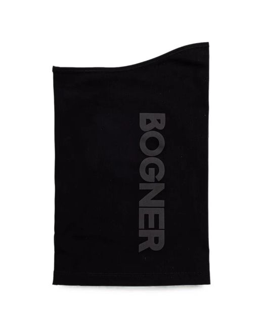 Bogner Black Logo-Print Snood Scarf for men