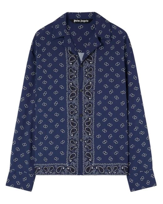 Palm Angels Blue Shirts for men