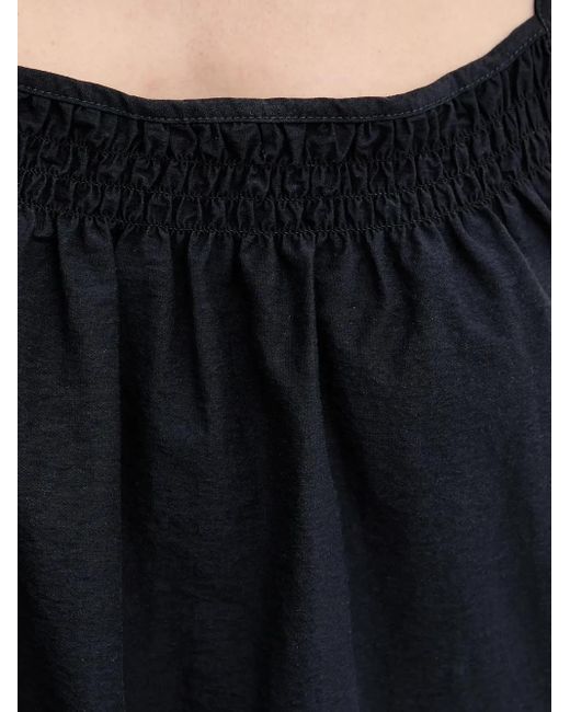 Marc O' Polo Black Smocked-detail Slip Dress