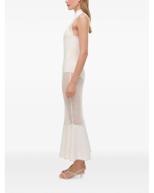 Jonathan Simkhai White Daxton Mesh-Knit Dress