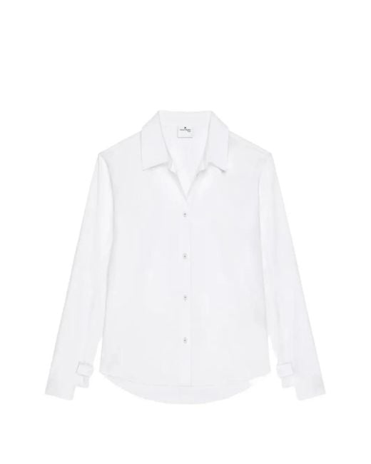 Courreges White Cuff-Detail Poplin Shirt