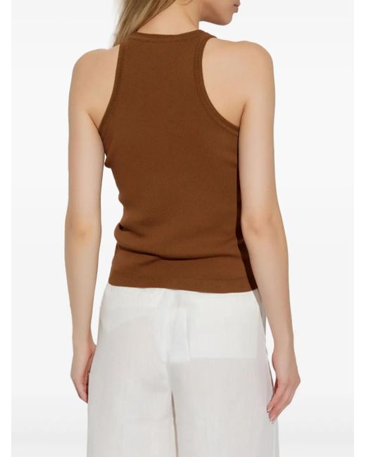 Max Mara Brown Geripptes Tanktop
