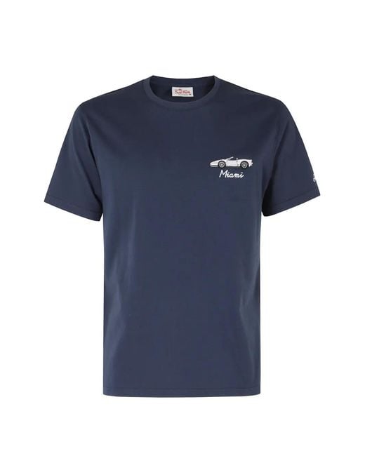 Mc2 Saint Barth Blue Portofino Embroidered T-Shirt for men