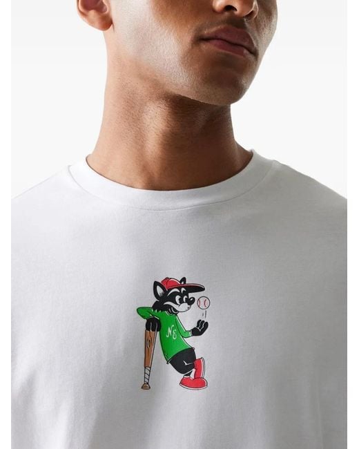 KTZ White Graphic-Print Oversized T-Shirt