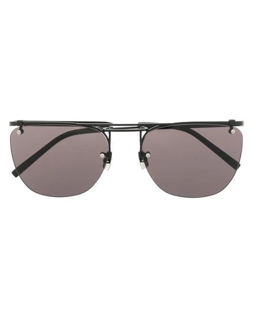 Saint Laurent Brown Pilot-Frame Sunglasses