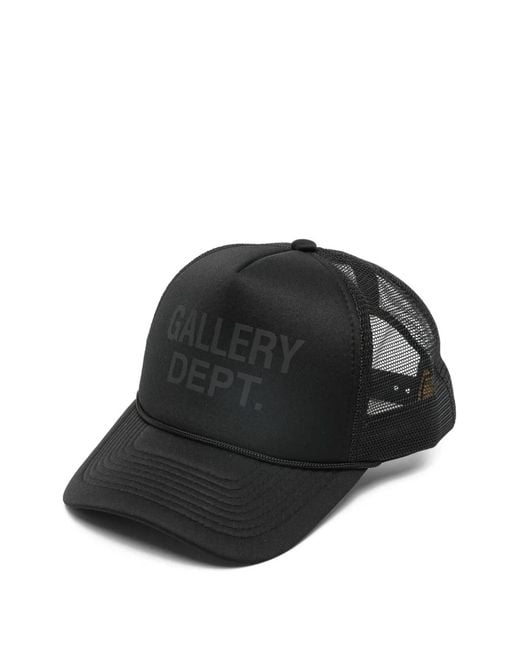 GALLERY DEPT. Black Logo-Print Mesh-Panel Baseball Cap