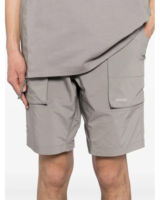 Spoonyard Gray Solotex 3D Patch Pockets Shorts