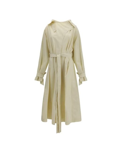 Francesco Murano White Belted Trench Coat