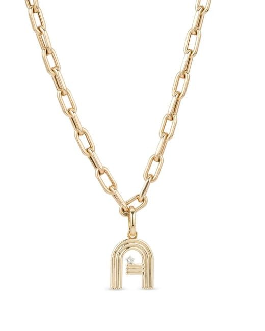 Pendente Groovy Initial di Adina Reyter in Metallic