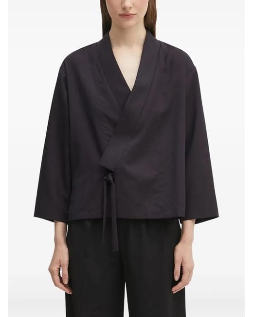 KENZO Black Tie-Detail Jacket