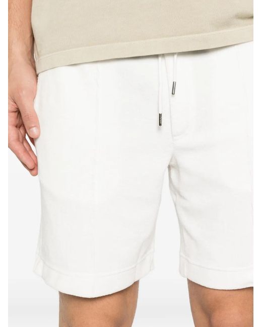 Aurélien White Drawstring Shorts for men