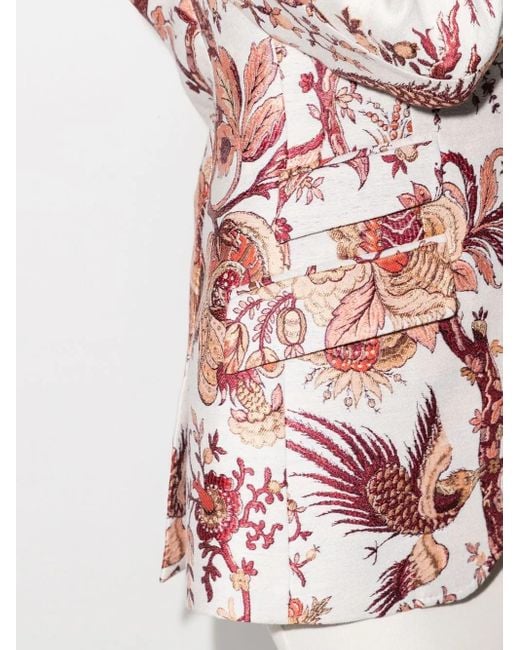 Etro Multicolor Tree Of Life Jacquard Blazer
