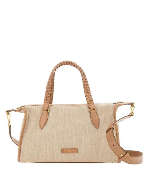 Gianni Chiarini Natural Roxy Braided-Handle Tote Bag