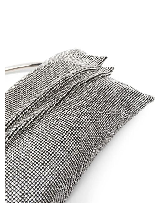 Benedetta Bruzziches Gray Clutch Mit Kristallen
