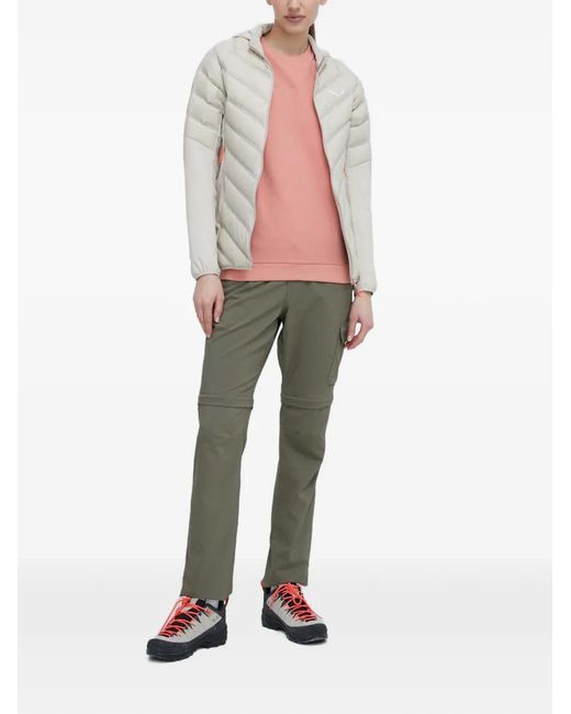Salewa Gray Hooded Quilted Performance Jacket