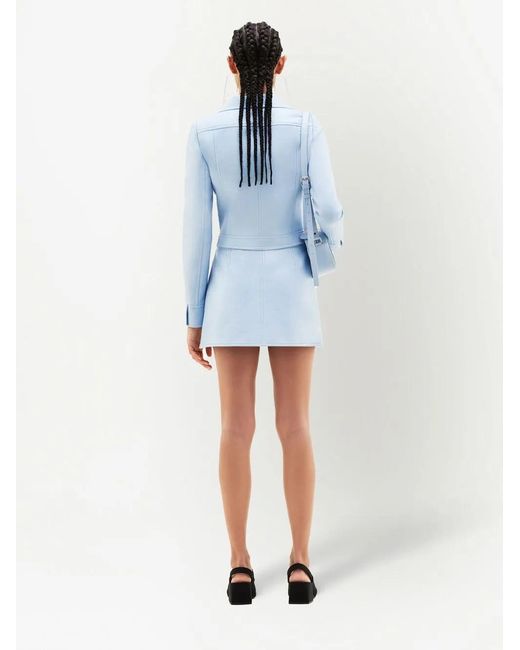 Courreges Blue Structured Cropped Jacket