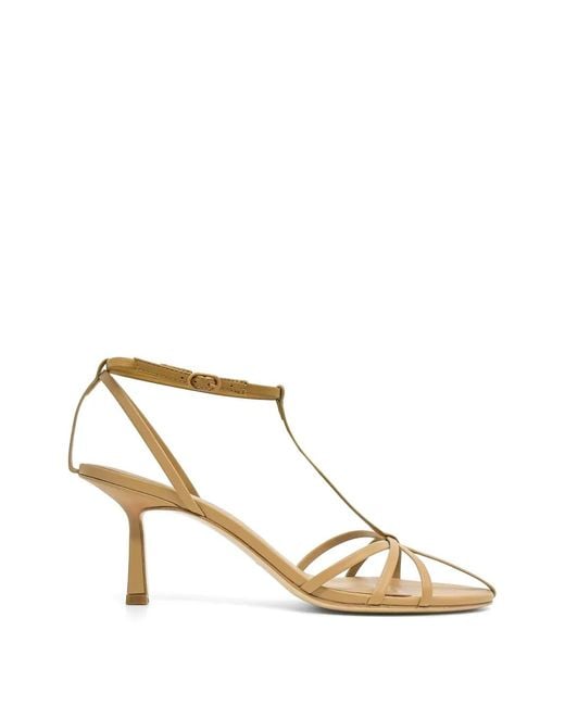 STUDIO AMELIA Metallic Aviary Caged Leather Sandals