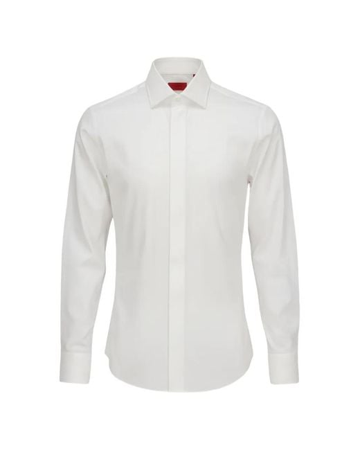 Isaia White Spread-Collar Button-Down Shirt for men