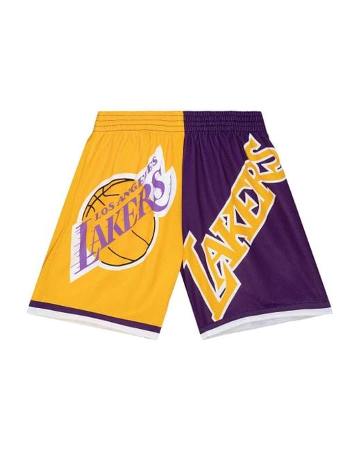 Mitchell & Ness X Nba La Lakers Big Face 5.0 Shorts in het Blue voor heren
