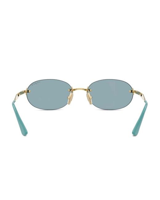 Vogue Eyewear Blue Oval-Frame Sunglasses