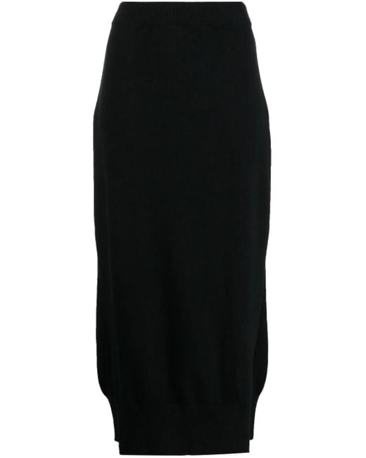 Barrie Black High-Waisted Knit Skirt
