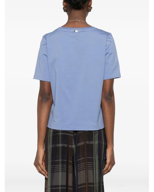 Herno Blue Round-Hem T-Shirt