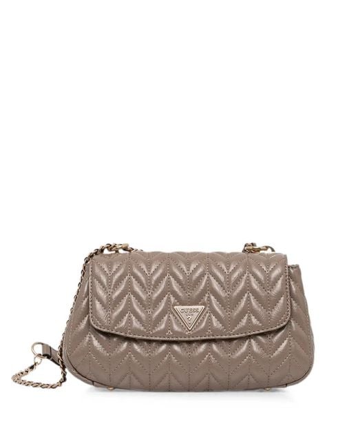 Guess Gray Cheryl Quilted Shoulder Bag
