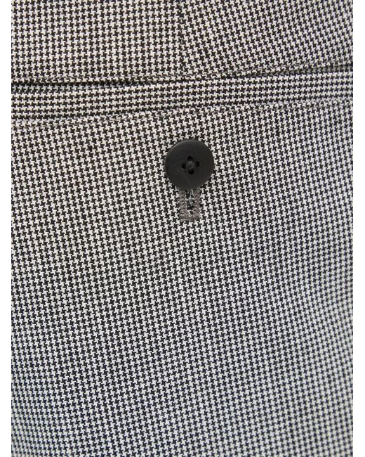 Visvim Gray Houndstooth-Pattern Pressed-Crease Trousers for men