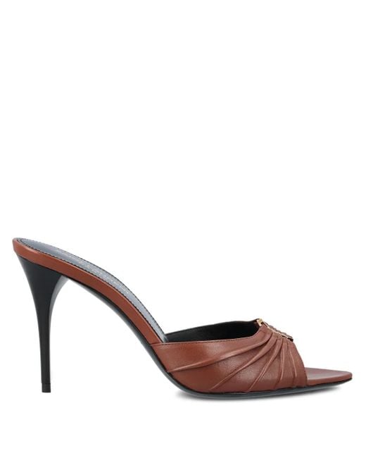 Saint Laurent Babylone 90mm サンダル Brown