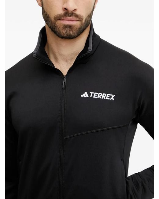 Adidas Black Terrex Climawarm Xperior Fleece Jacket for men