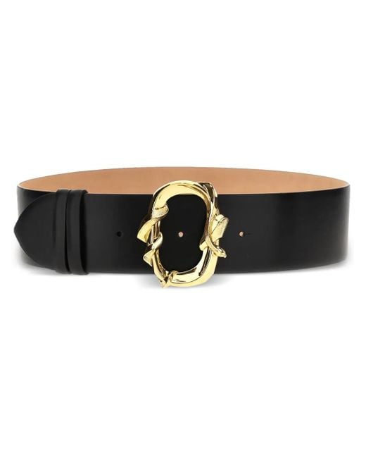 McQueen Black Snake-Bucke Belt