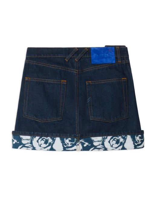 Burberry Blue Japanese Denim Miniskirt