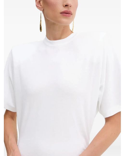 Pinko Maxi-Jurk Met Split En Zijsplit in het White