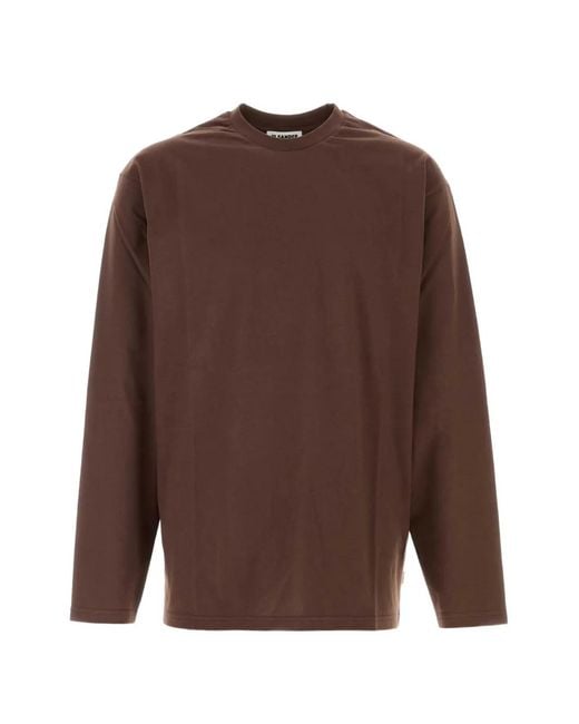 Jil Sander Brown Lightweight Cotton Crew-Neck T-Shirt for men