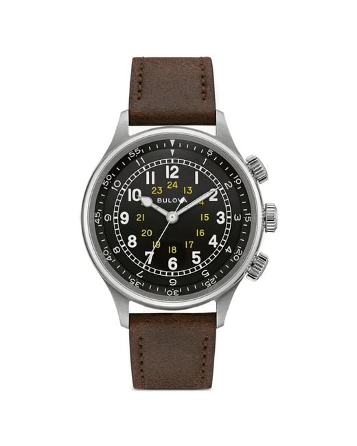 Bulova Black A-15 Pilot 42Mm Watch for men