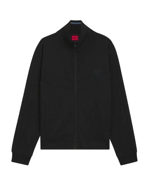 HUGO Black Zip Sweatshirt for men
