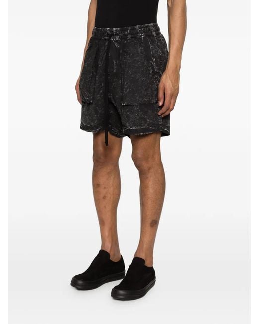Thom Krom Black Drawstring Shorts for men