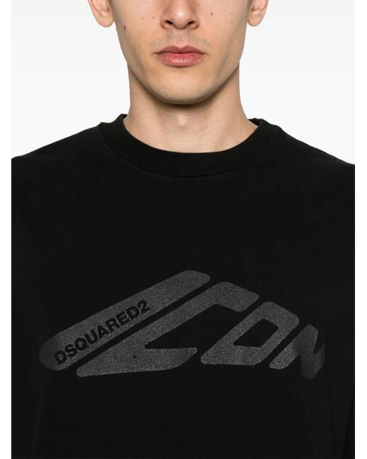 DSquared² Black Cotton T-Shirt for men